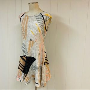 Geometric Lace Dress in L